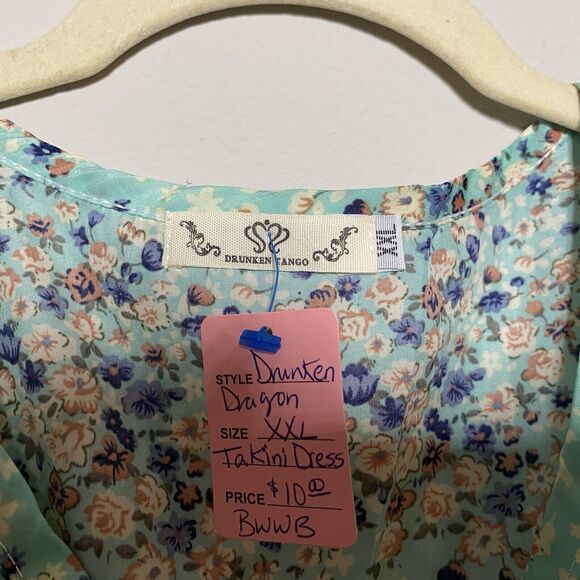 Drunken Tango XXL Short Swim Coverup Popover Skater Dresses - Picture 5 of 10